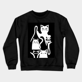 Cats Doodle Crewneck Sweatshirt